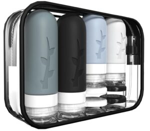 18pack Travel Bottles for Toiletries,TSA Approved Silicone Travel Containers for Toiletries