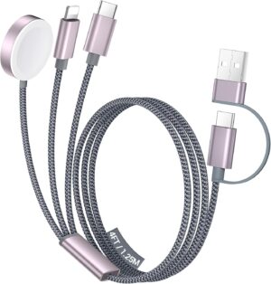 Temdan for Travel Essentials,3 in 2 USB C Cable for Apple Watch Charger/iPhone 16